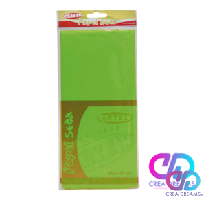 papel seda 10 pliegos 50,8x66cm verde artel