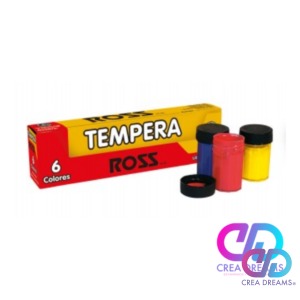 tempera 6 unidades 15 ml por frasco ross