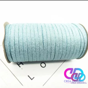 elastico glitter color celeste 6mmx1mt