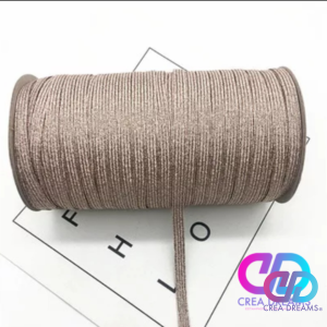 elastico glitter color champagne 6mmx1mt
