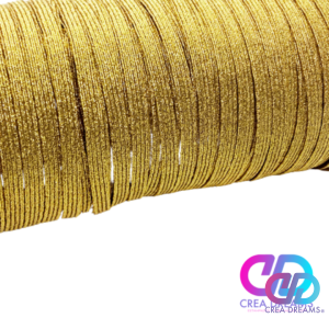 elastico glitter color dorado 6mmx1mt