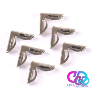 esquinero diseño curvo plateado set 10unids