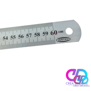 regla metalica 60 cms