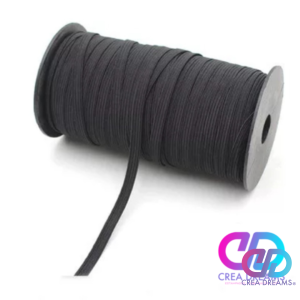 elástico color Negro 6mmx1mt
