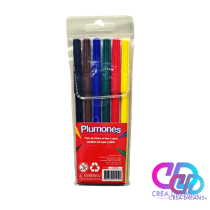 Plumones Lavable 6 unidades