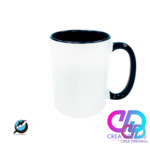 Tazón Para Sublimación Interior Color Premium Negro 15oz.Marca: Photo USA