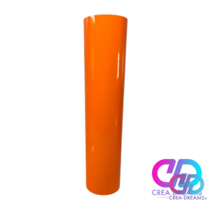 vinilo textil naranja neón 25cm x1mt PU