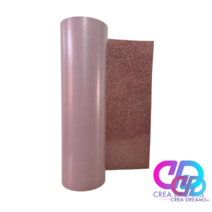 vinilo textil glitter color rosado 50cmx50cm