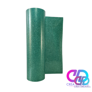 vinilo textil glitter color verde 50cmx50cm