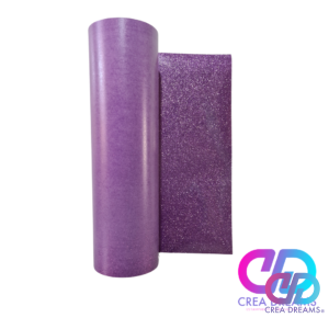 vinilo textil glitter color morado 50cmx50cm