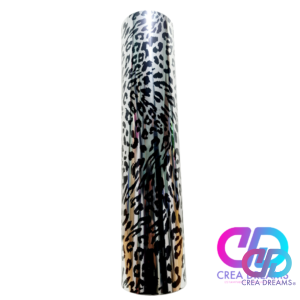 vinilo textil animal print color jaguar plateado