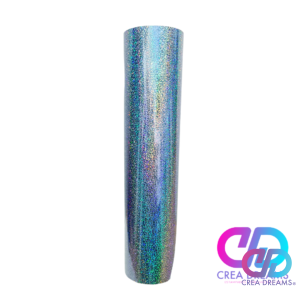 vinilo textil termotransferible PU holografico color Azul Cielo 50x1mt
