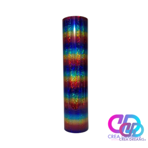 Vinilo textil 50cm x 1mt termotransferible Holografico multicolores