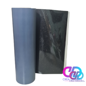 vinilo textil PU glitter Negro