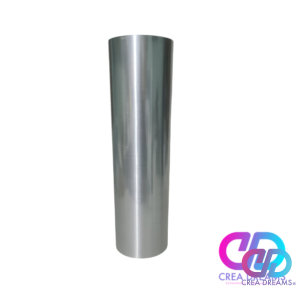 Vinilo Adhesivo Decorativo 50cm x 50cm Plateado Cepillado