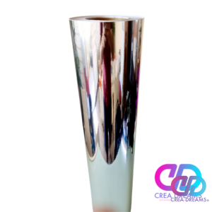 Vinilo Decorativo 50cm x 50cm Plateado Espejo