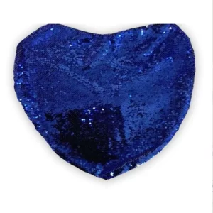 Cojin con Lentejuelas Corazón Azul