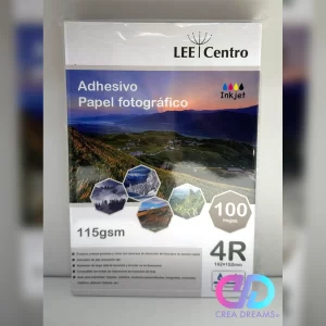 papel adhesivo 4r 100 hojas