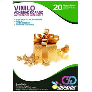 vinilo imprimible dorado pet